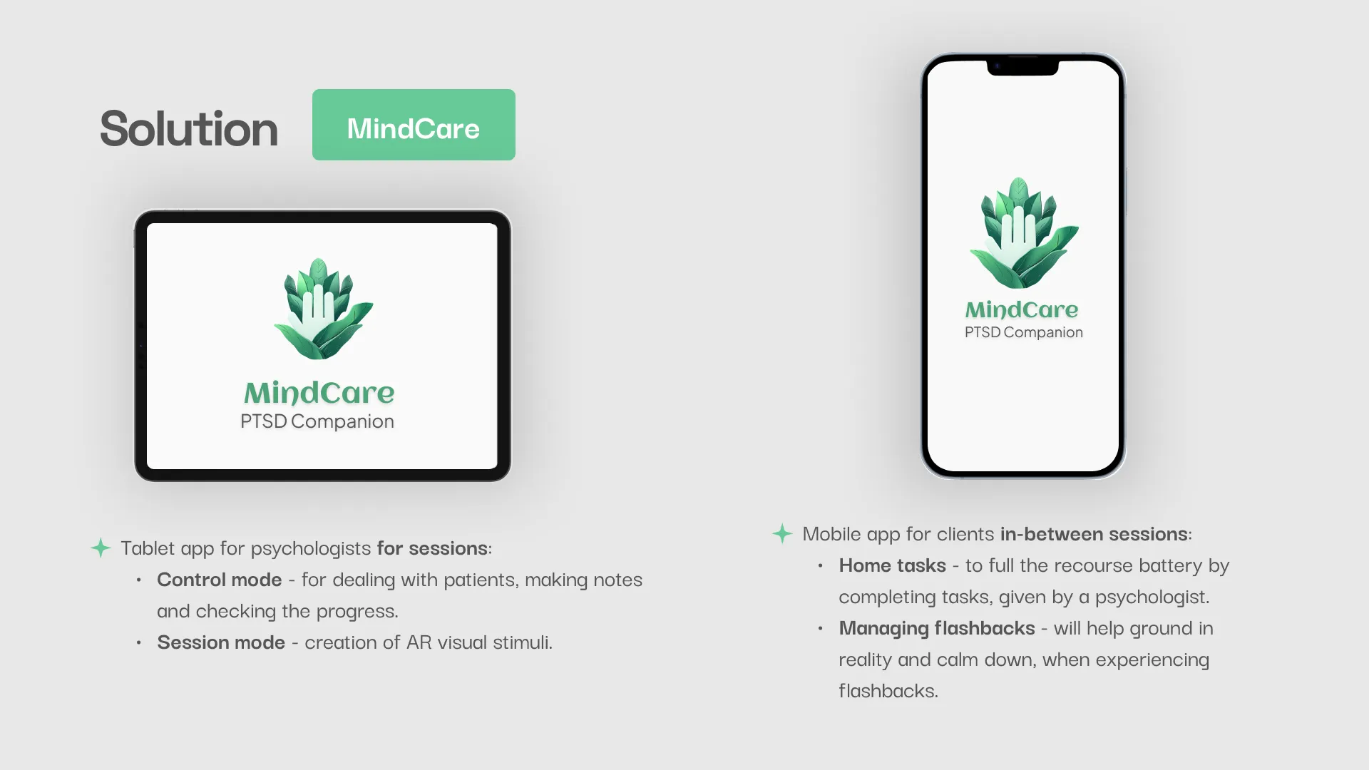 The MindCare solution: paired psychologist and patient applications with a VR therapy environment